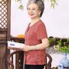 Datang Madam Elderly Women's Summer Breathable Blouse Set