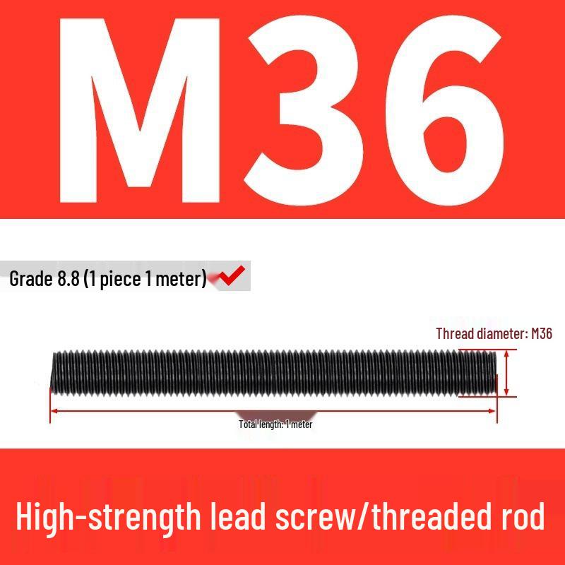 High-Strength Full Thread Screws and Rods: 8.8, 10.9, 12.9 Grade