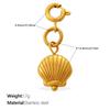 Ocean Series Beach Wind Diy Sea Turtle Sea Horse Shell Jewelry Buckle Pendant Stainless Steel Gold-Plated Accessories