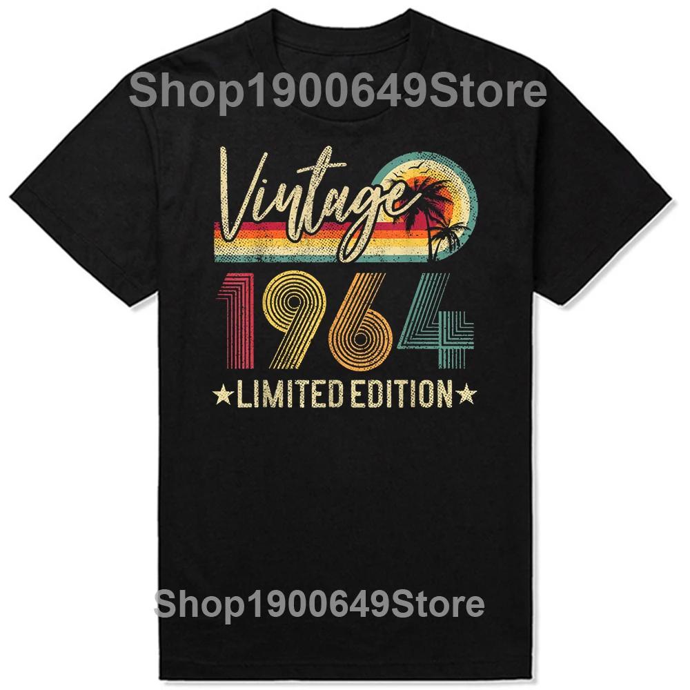 Made in 1964 Limited Edition 60 Years Of Being Awesome Tee Tops Round Neck ShortSleeve Fashion Tshirt Casual Basic Tshirts