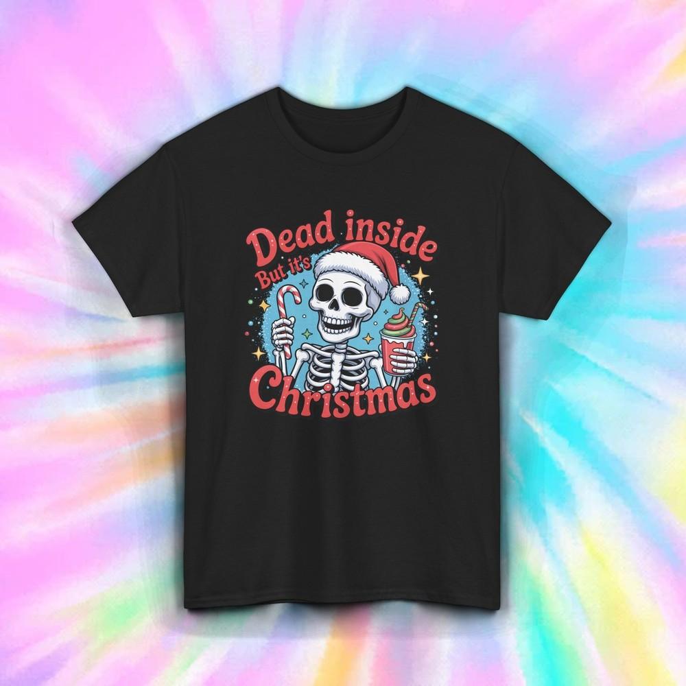

Dead Inside Christmas Shirt | Funny Skeleton Candy Cane Holiday Tee S–5XL 2XL