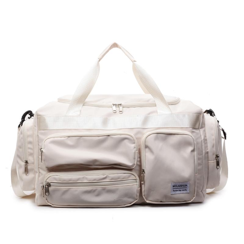 

Large Capacity High Quality Nylon Travel Bags Solid Zipper Multiple Pockets Durable Casual Travel Tote Bags for Women 2025 New