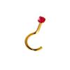 KODY PIERCING Śruba nosowa z litego złota 14k z 2mm RUBY Real Stone - Quality Piercing