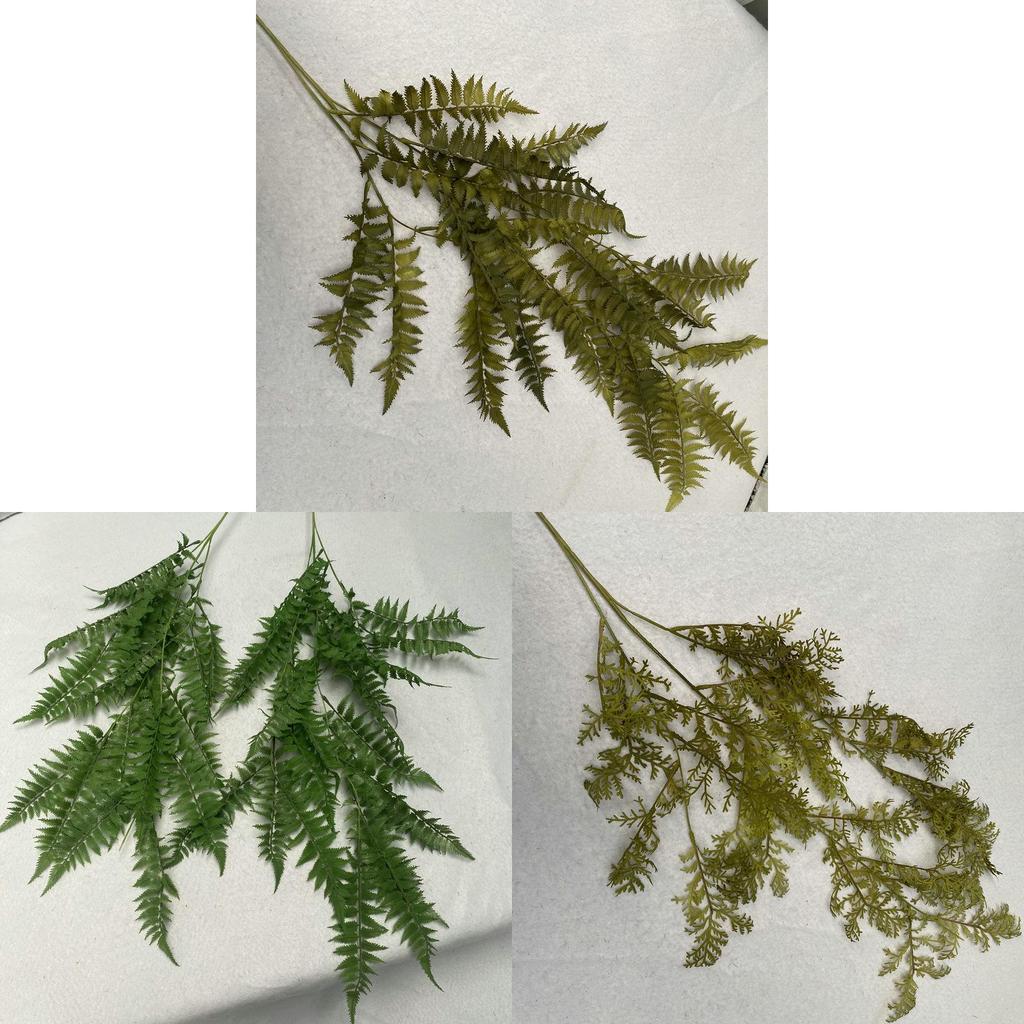 Faux Rubber Wall Hanging Plant With Realistic Ferns For Indoor Decor