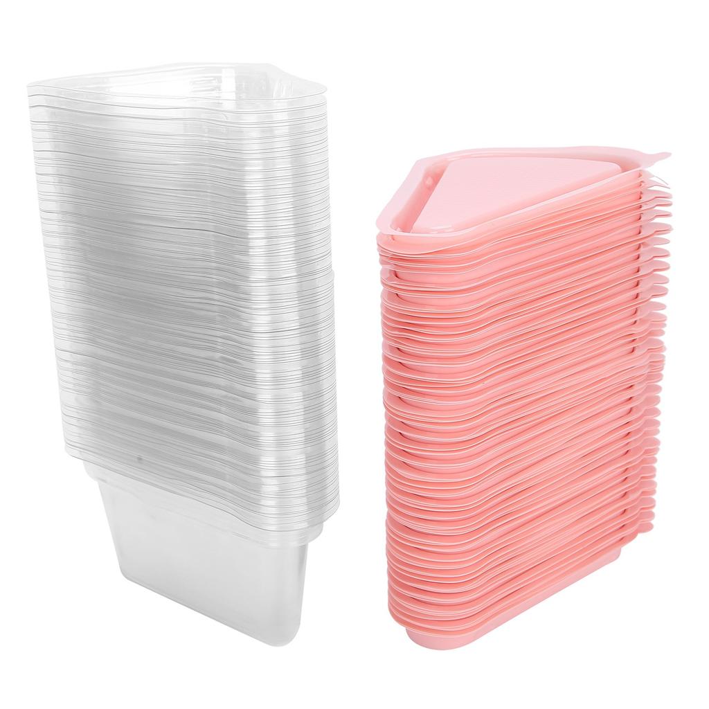 100 szt. Trójkątne Pudełko na Ciasto Przezroczyste PET Pojemnik na Opakowanie Babeczek