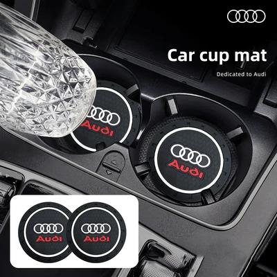 Car Anti-Slip Silicone Coaster Waterproof Water Cup Mat Drink Pad Accessories For Q2 A3 A4 A5 A7 A8 A1 Q3 Q5 Q7 S3 S4 S5 S6