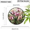 Acrylic Orchid Flower Suncatcher Stained Glass Effect Window Hanging Ornament Floral Gift for Home