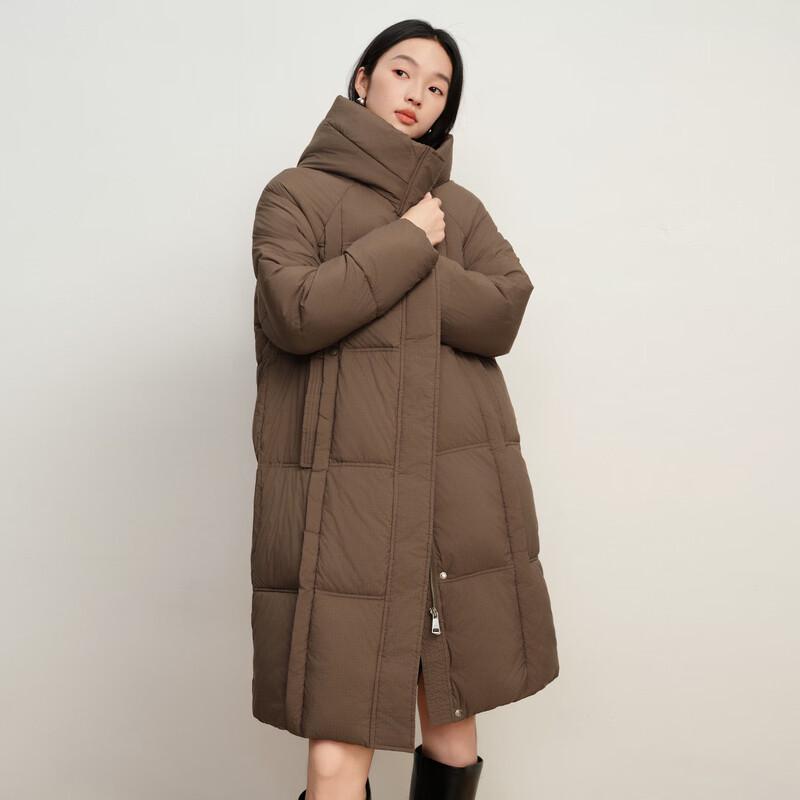 Elva' Island Women's Premium Hooded Mid-Length Thick Down Jacket