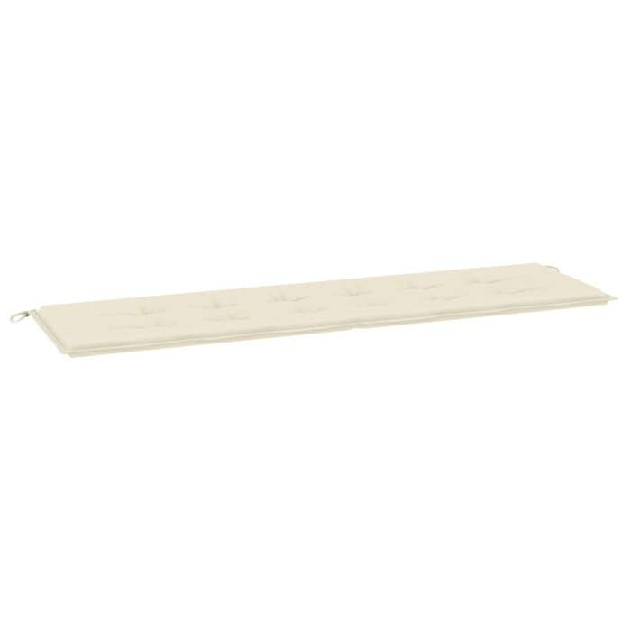 VidaXL Coussin de banc de jardin crème 180x50x3 cm tissu oxford 43200