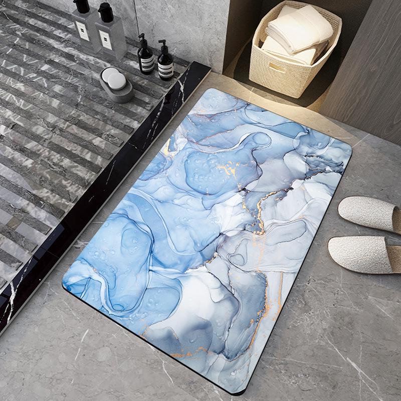 Diatomaceous Earth Bathroom Floor Mat - Light Luxury, Dirt-Resistant, Easy Clean, Wear-Resistant