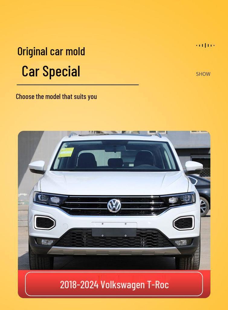 Compatible with Volkswagen T-Roc Tayron (2017-2024), Front/rear Wheel Arch Trim, Fender Anti-scratch Strip.