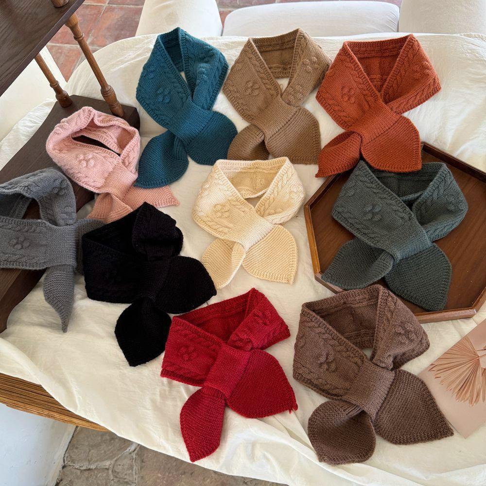 Soft Kids Winter Scarf Thick Knitted Scarf Fashion Neck Warmer  Baby Boys Girls