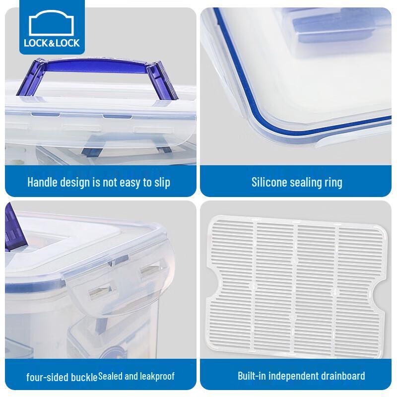 LocknLock HPL886 Przenośny Plastikowy Szczelny Pojemnik do Przechowywania Żywności