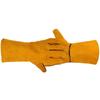 Minggu Welding Gloves Cowhide Leather Hanging Welding Gloves Wear-Resistant Extended Thickened Heat-Resistant Yellow 1 Pair CW038148