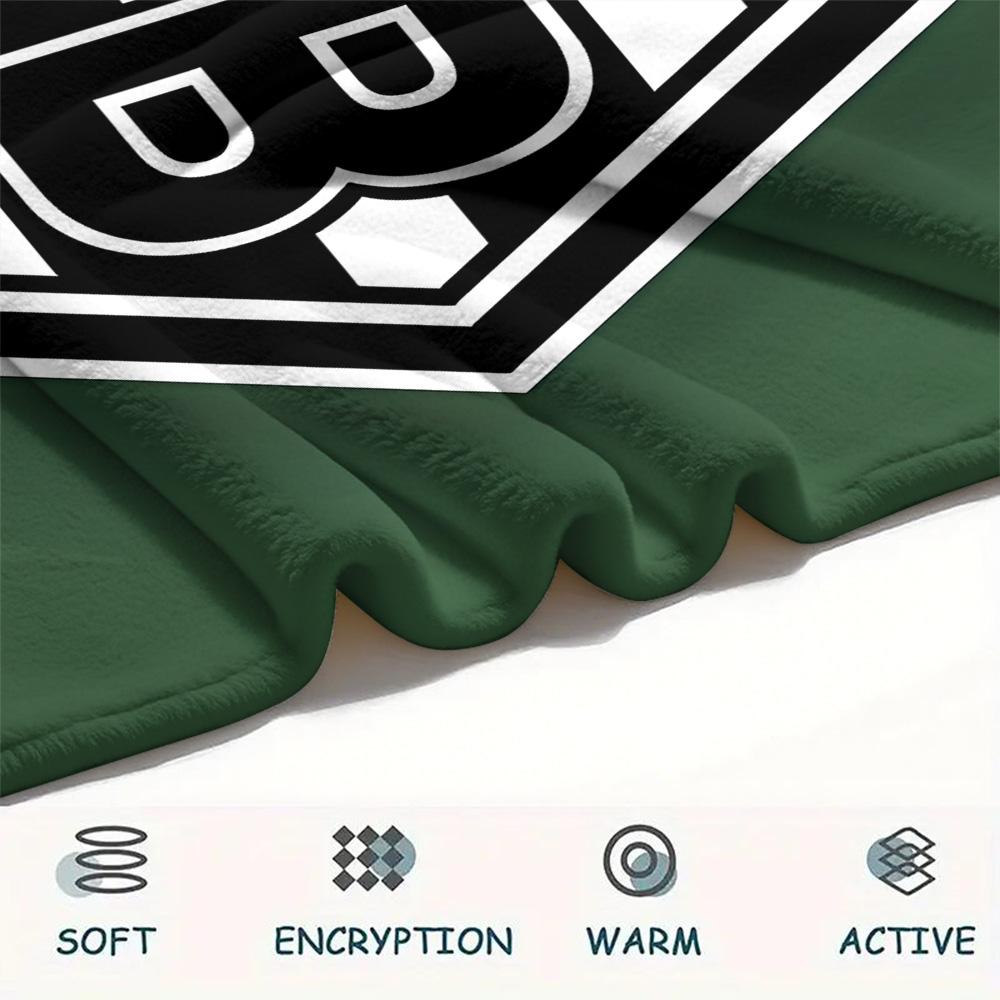 Borussia Print Flannel Blanket, High quality Comfortable for All Seasons, Home Decor, Warmth and Comfort, Perfect for Christmas Gifts