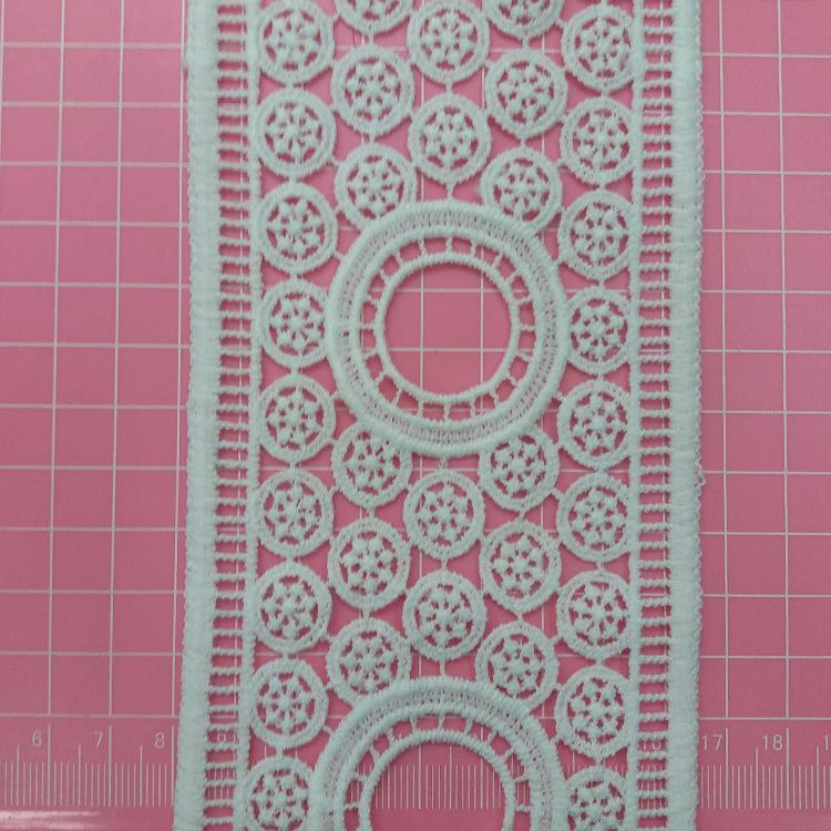 Water-Soluble Milk Silk Lace Embroidery Barcode, Hollow Embroidery Lace Clothing Accessories Lace Edging Handmade Pattern