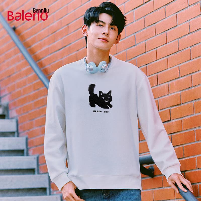 Baleno Men's Heavyweight Round Neck Pullover Sweatshirt