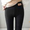 Plus Size Women's High Waist Fleece-Lined Lambswool Leggings for Autumn/Winter - Fits Up to 200 lbs