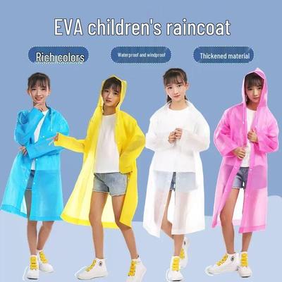 Kid's EVA Lightweight Thickened Rain Poncho for Primary School & Kindergarten