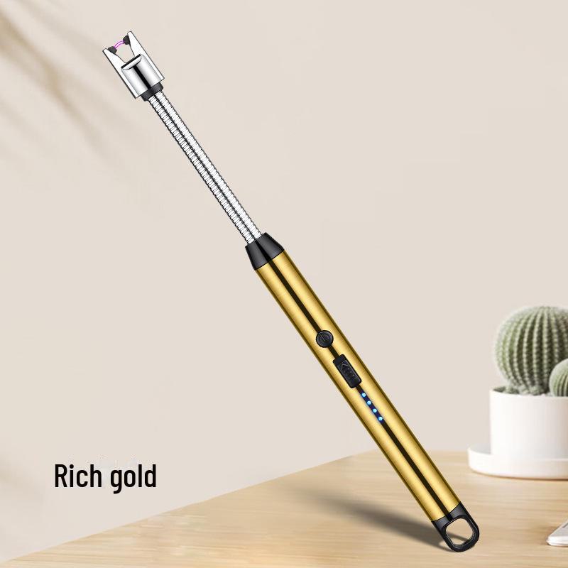 Rechargeable Rotating Kitchen Gas Lighter with 360° Flexible Extension Hose