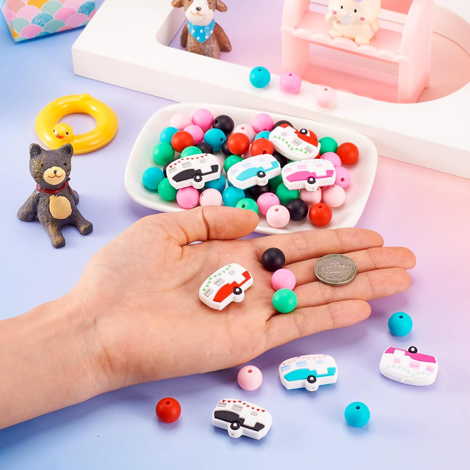 

Fashewelry 68 шт. 12 мм силиконовые бусины оптом силиконовая фокусная бусина бусины-разделители кемпер резиновые круглые бусины для изготовления ювелирных изделий изготовления брелоков поделок DIY