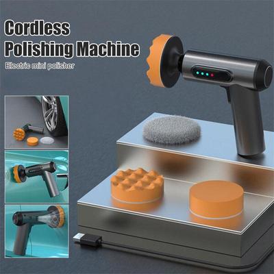1 Set Cordless Electric Car Polishing Machine USB Rechargeable Polisher for Car Body Cleanig Waxing Repair