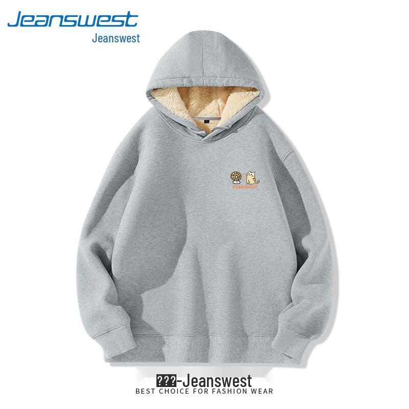Jeanswest Unisex Warming Cat Graphic Fleece Hoodie