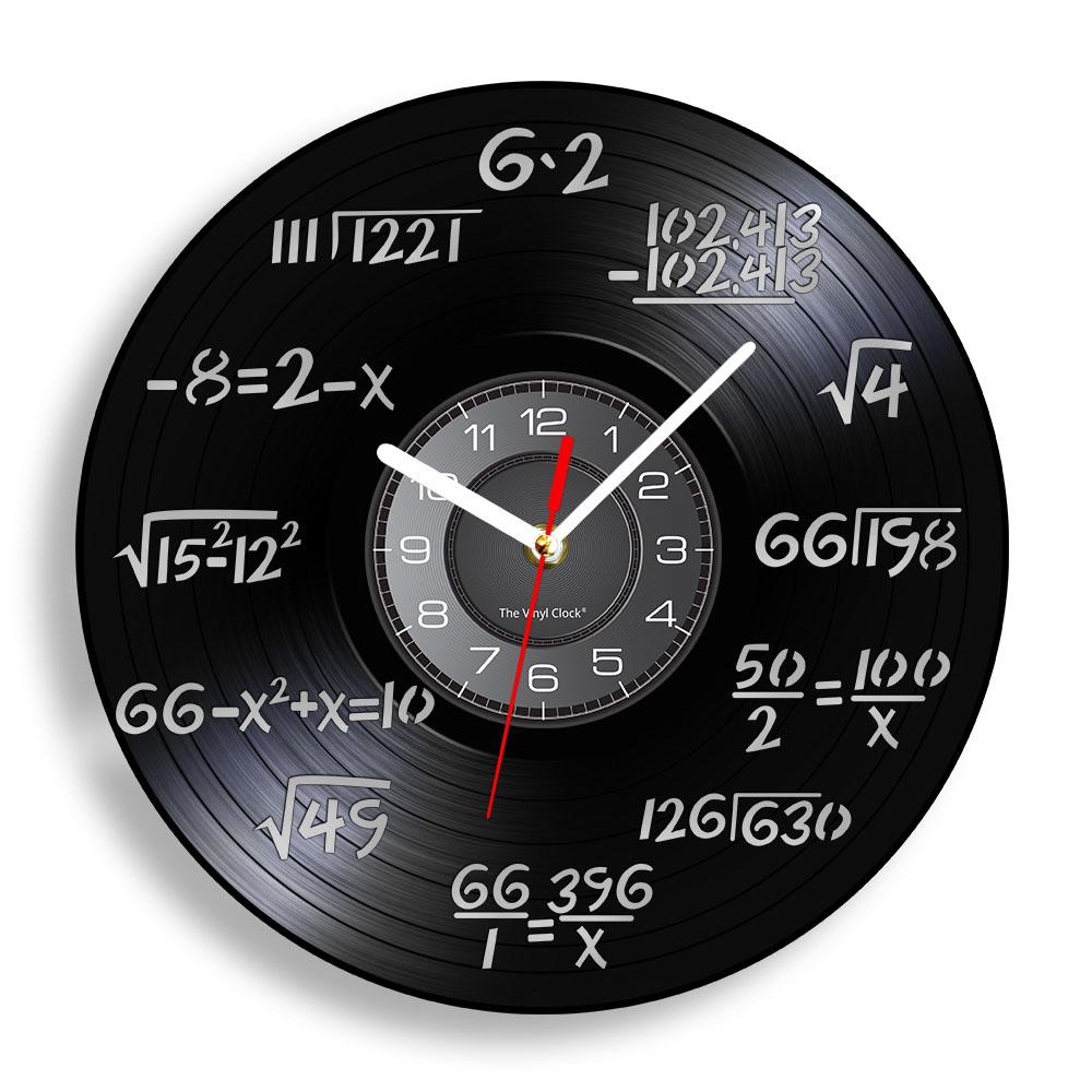 Math Formula Wall Art Wall Clock Vinyl Record Clock Pythagorean Theorem Class Room Quadratic Formula Wall Decor Teachers Gift