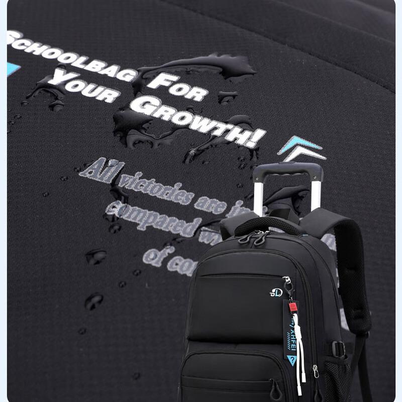 ZIRANYU Kids' Detachable Rolling School Backpack