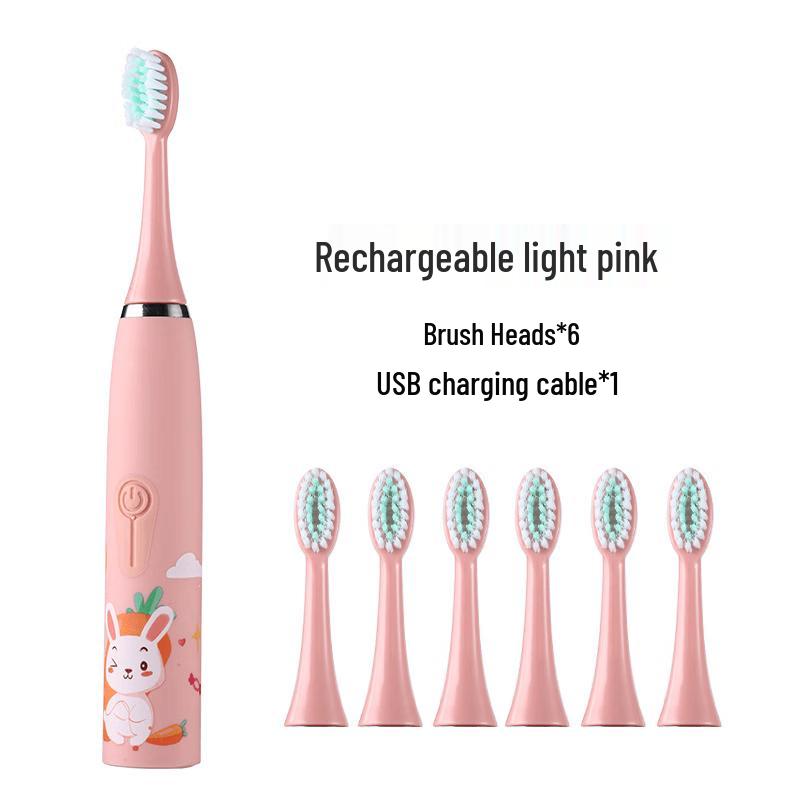 OLOEY Cartoon Portable Kids Electric Ultrasonic Toothbrush