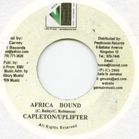 7inch Record CAPLETON, UPLIFTER - Africa Bound V1 Records 2000 Jamaica Reggae, Ska & Dub