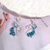 1Pair Exquisite Fashion Elegant Gift Opal Cat Earrings Jewelry Drop Dangle Hook Ear Stud