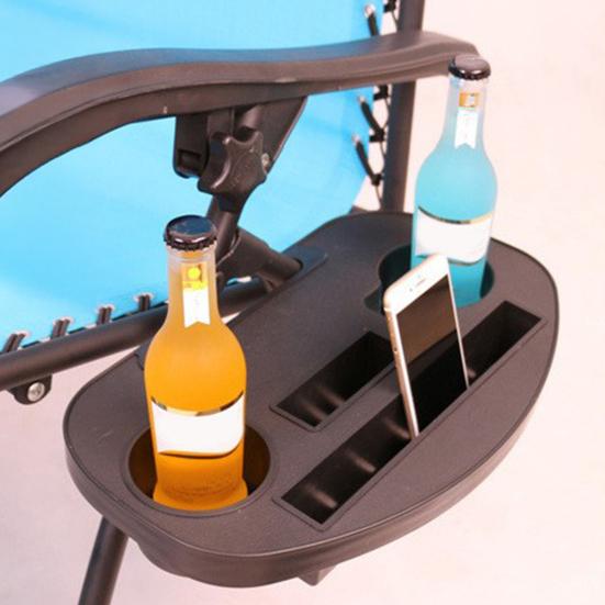 Stol Koppholder Clip-on Side Lenestol Koppbord Salongstol Koppholder Snacksbrett med Telefonspor for Camping Strand Hage