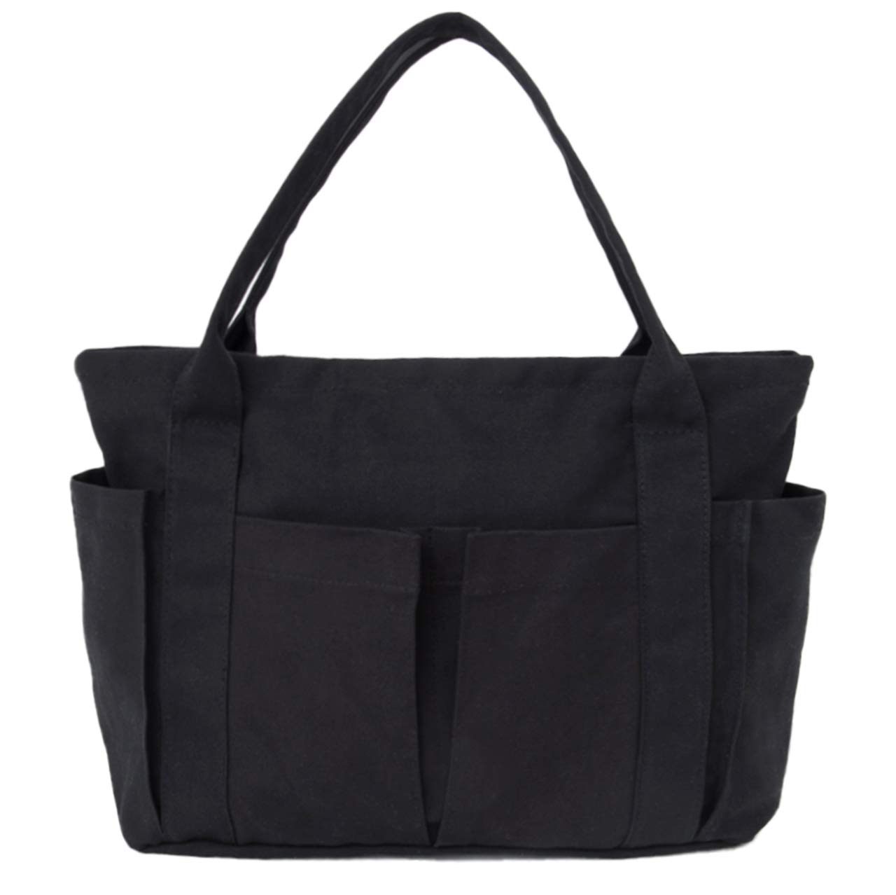 

Tote bag for large shoulder shopping with zipper [D Sac] women, mother s bag, canvas, capacity, bag, bag, handbag, canvas, (rich black)