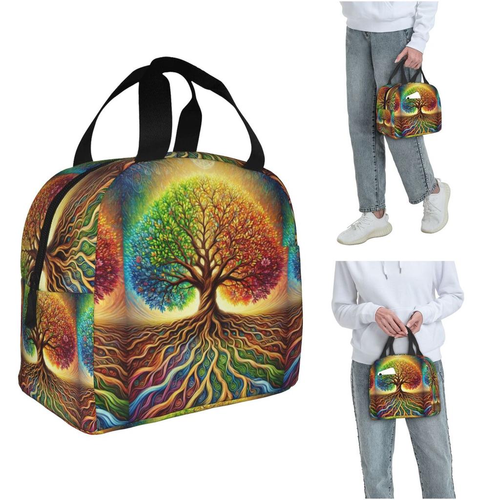 Tree Of Life Nature Viking Yggdrasil Norse Insulated Lunch Bag for Women Children Leakproof Food Boxes Thermal Lunch Box Tote