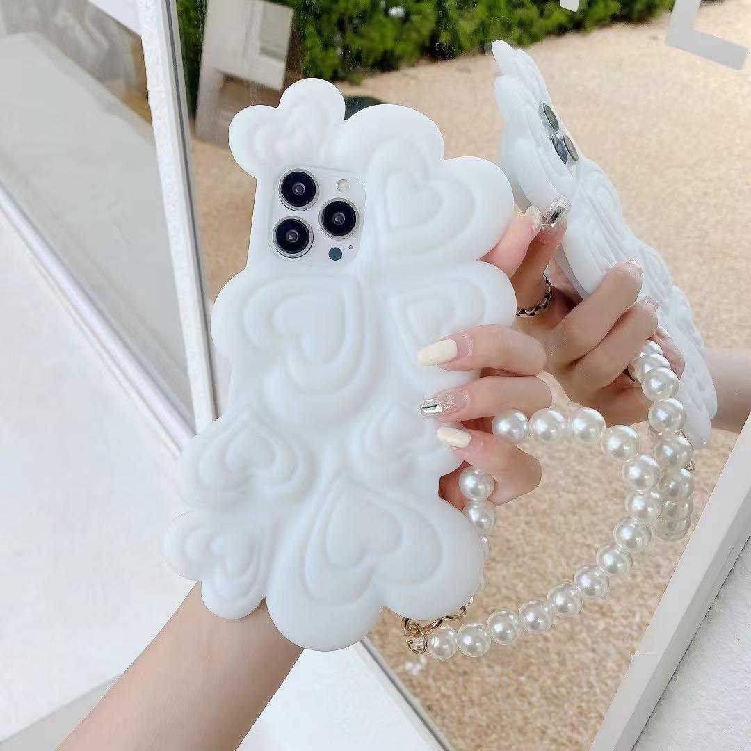 

Светящийся флуоресцентный чехол для мобильного телефона, подходящий для iPhone16pm Love Shell 15/14/13, мультяшный трехмерный защитный чехол со всеми элементами Apple 16Plus