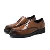 Fashion 2025 New Lace-Up Oxfords Shoes Leather Men Wedding Dress Shoes Casual Male Breathable Business Flats All-match Mens Walking Shoe