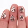 11x8mm 30pcs Antique Silver Plated Gold Colors Rhodium Swirl Handmade Charms Pendant:DIY for Bracelet Necklace