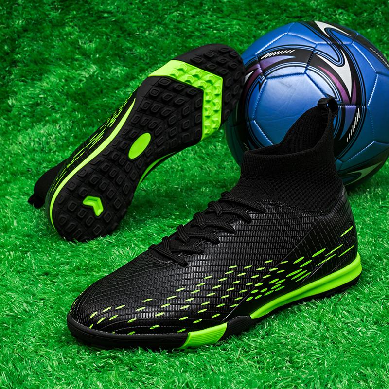 35-45Kids Soccer Shoes  Adult Large Fashion Long Nail High Top Football Shoes Football Training Sneakers