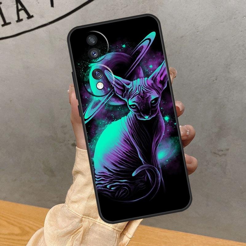 Sphinx Cat Printing Drawing Case For Honor Magic 5 6 7 Pro Cover For Honor 400 200 50 70 90 Lite X9 X8a X8b X9a X9b X9c