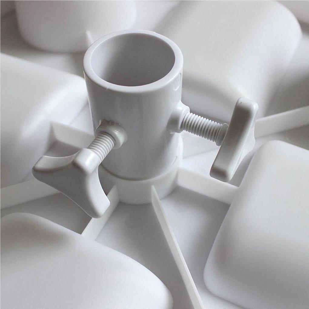 Outdoor Beach Umbrella Table Tray with 4 Cup Holders Sunglasses Drink Holder Towel Hats Hanging Hook for Garden Swimming Pool