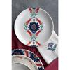 Verona Premium Porcelain Dinner Set 24 Pieces For 6 Persons Green Flower Pattern
