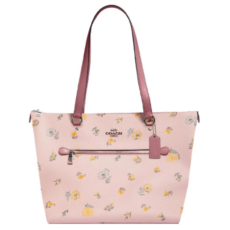 New COACH Gallery Leather Tote Bag, Shopping Bag, Handbag, Shoulder Bag Women's Pink 2713-SVR59