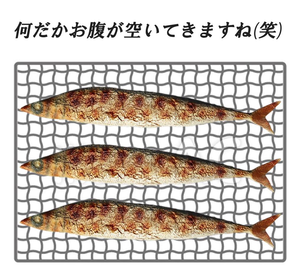 PCB Sanma Food Replica, Grilled Sanma, Fish Food Display, NH7723 (Set of 3)