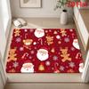 Christmas Snowman Print Front‑door Floor Mat, Fine Printed Holiday Decor Doormat, Durable Household Entryway Rug