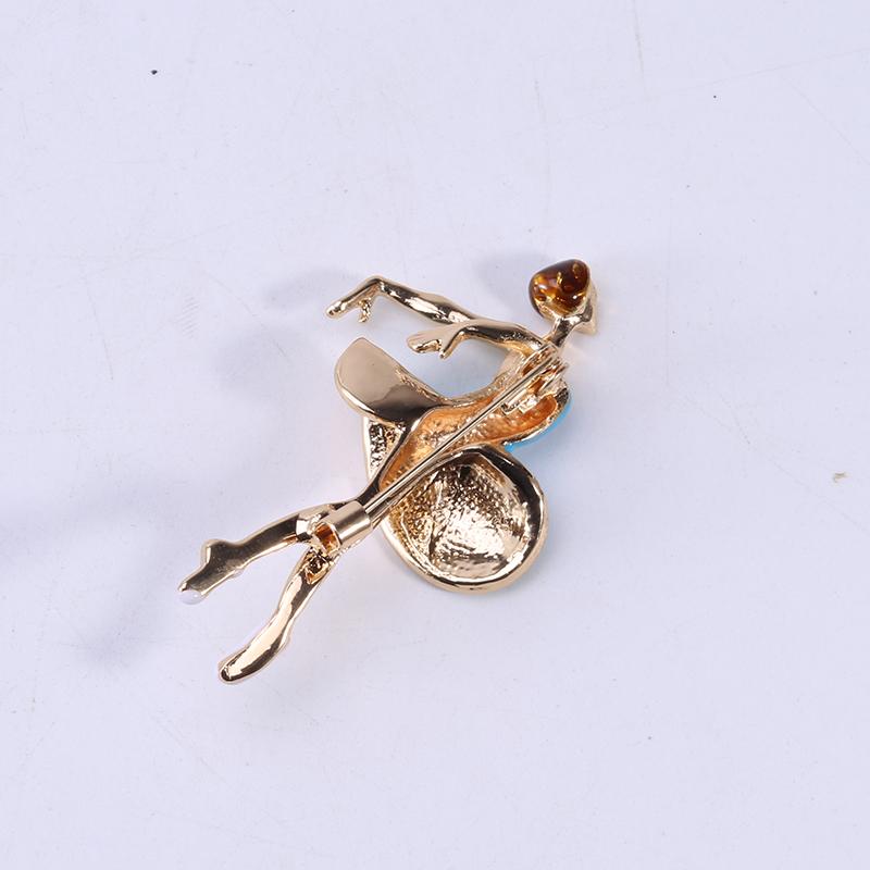 Mode Exquisite Gymnastik Mädchen Hübsche Blume Rock Ballett Tänzerin Broschen Pin Abzeichen Ballerinas Brosche Für Frauen Schmuck Geschenk