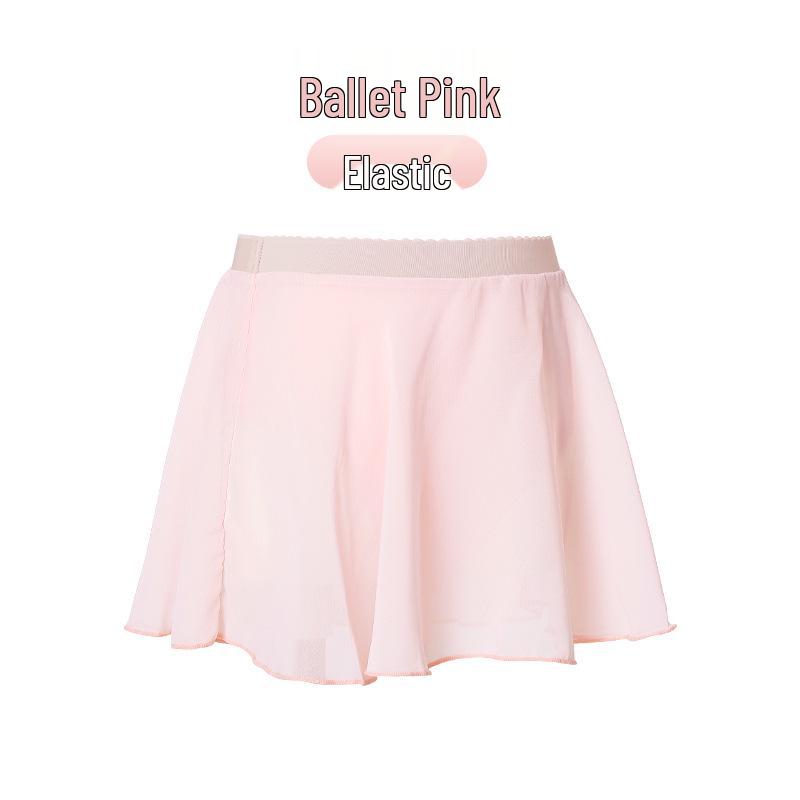 Mädchen Chiffon Elastischer Tanzrock – Leichte Übungskleidung