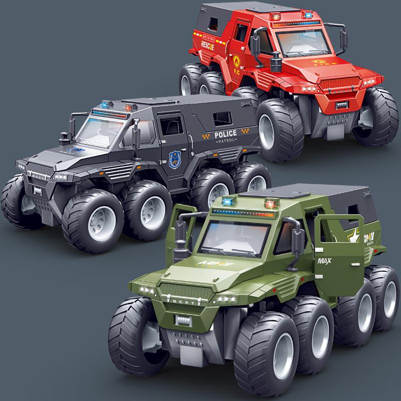 Eight Wheeled Off Road Vehicle Inertia Toy Car With Sound And Light Function