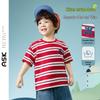 ASK JUNIOR Boys' Summer Striped Color Block Short Sleeve T-Shirt