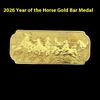 Zodiaken Häst Minnesbar Metallhantverk 2026 Hästens År Födelsedag Liten Gåva Årsmynt
